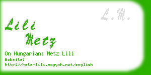 lili metz business card